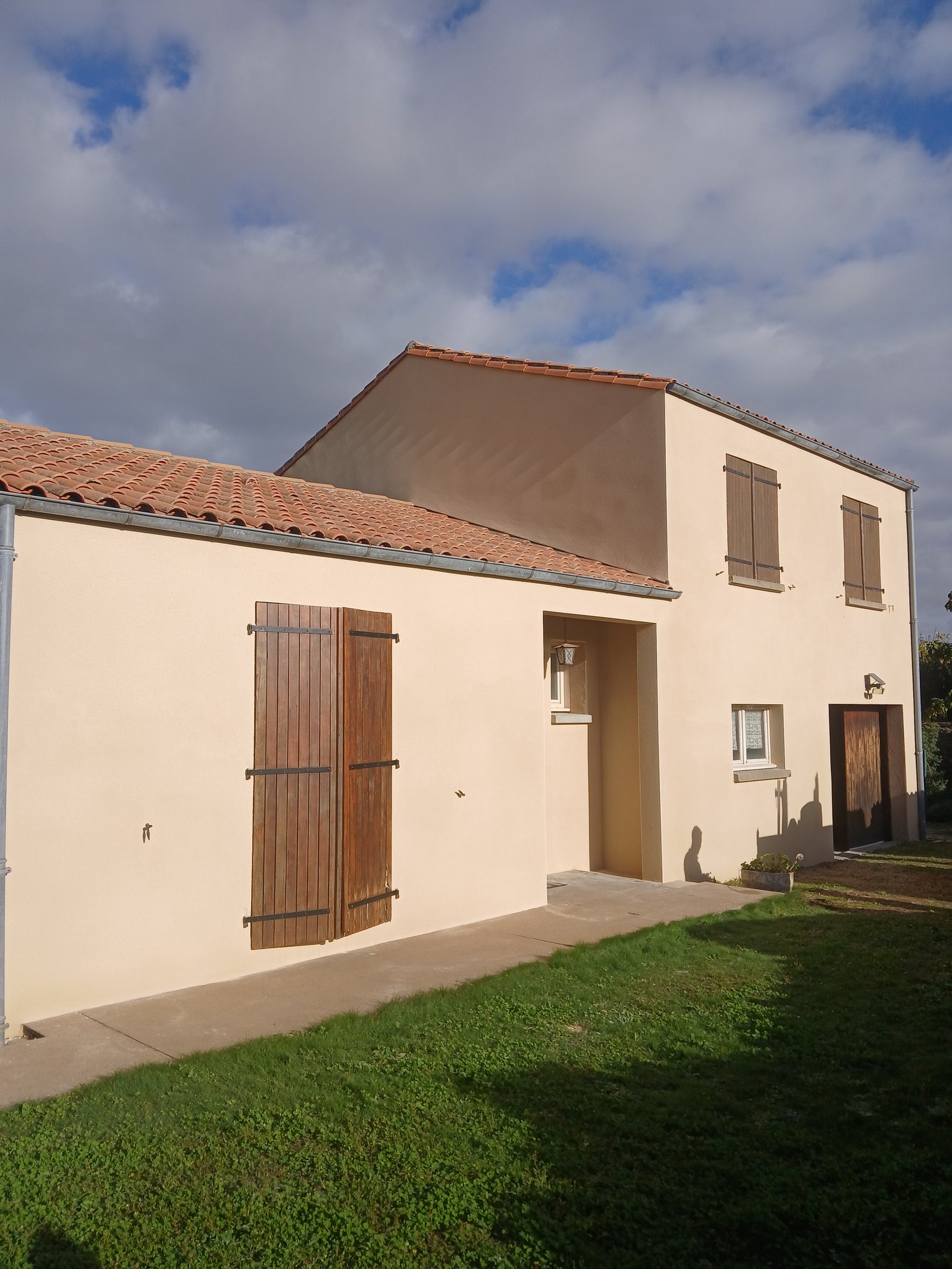 Enduit de façade d'une maison
